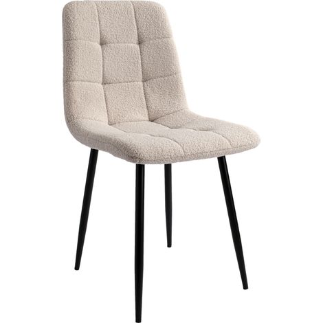 Sedia bouclè beige orsacchiotto DENVER