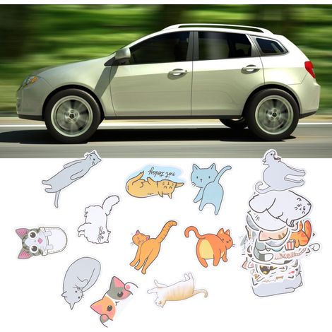 (Recommandation Asie du Sud-Est) Autocollants universels pour voiture à motif chaton (intérieur et extérieur) (1/5)