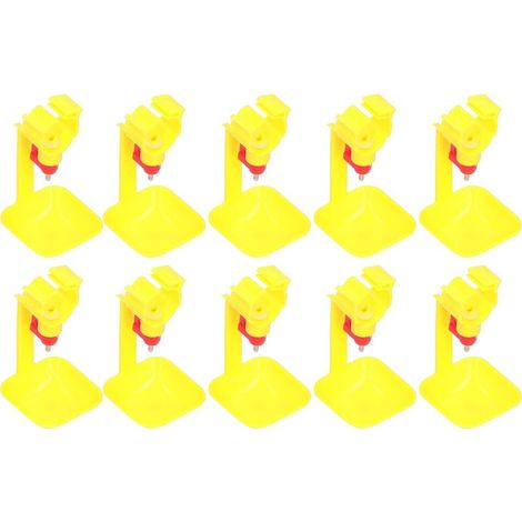 Lot 10 buveurs mamelon poulet – avec tasse ML – bol boire automatique – accessoire volaille (1/5)