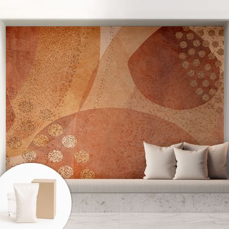 Carta Da Parati - Non Tessuto - Con Colla Inclusa - Per Interni - Ecologica - Con Ingresso - Soggiorno Composizioni terrose 208x146 cm (1/5)