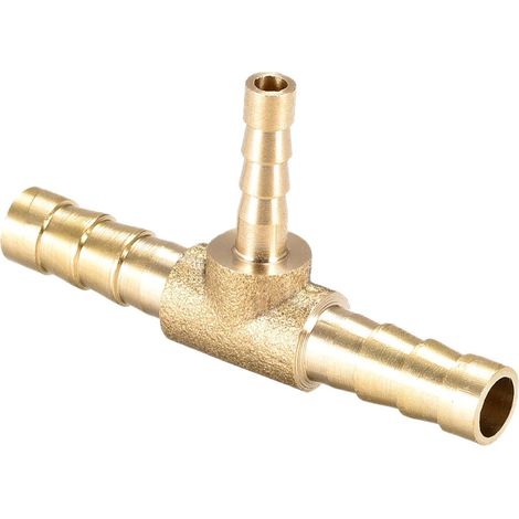 6x4x6mm Forme T Laiton Raccord cannelé Tuyau Raccord Réducteur x 1 Pièce 3 Manière Connecteur Coupleur pour Tuyau Connexion, [Doré] (1/5)
