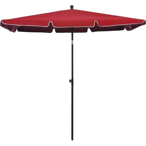 Maison Exclusive - Sonnenschirm mit Mast 210x140 cm Bordeauxrot