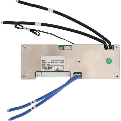 Carte de protection pour batterie lithium ternaire 16S 3,6 V/3,7 V avec fonction de communication UART 60 A (1/5)