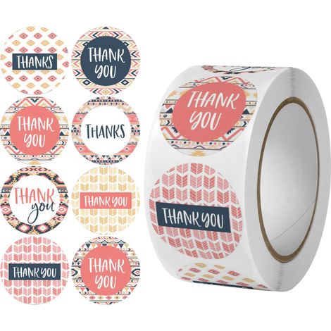 (1000 Pieces)Thank You Label Stickers 2.5cm 11