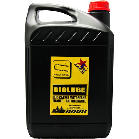 BIOLUBE olio lubrificante catena motosega protettivo biologico winterizzato 5 lt