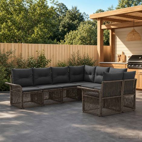 vidaXL Set Divano da Giardino 8 pz 8-Numero di posti (1/5)