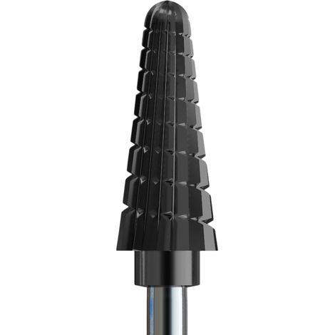 Fresa in carburo per materiali ibridi e gel con rivestimento nero - Cono