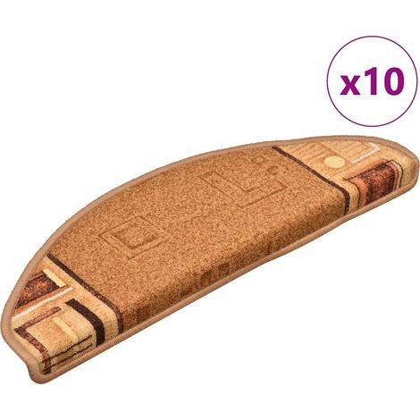 Maison Exclusive - Tappetini per Scale Autoadesivi 10 pz 65x21x4 cm Beige (1/5)