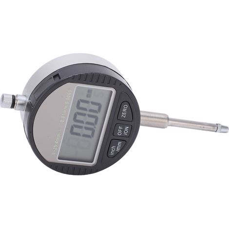 Hochpräzise elektronische digitale Messuhr mit 0,01 mm Anzeige, Messbereich 0 bis 25,4 mm. (1/5)