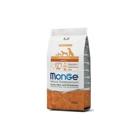 Canard monoprotéiné Monge avec riz et pommes de terre 2,5 kg