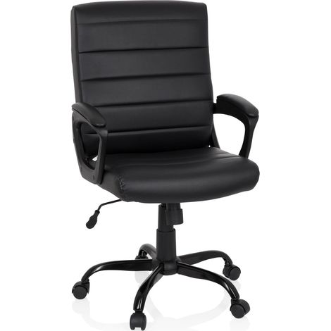 Bürostuhl / Chefsessel ERGOSMOOTH BIG Kunstleder schwarz hjh OFFICE (1/5)
