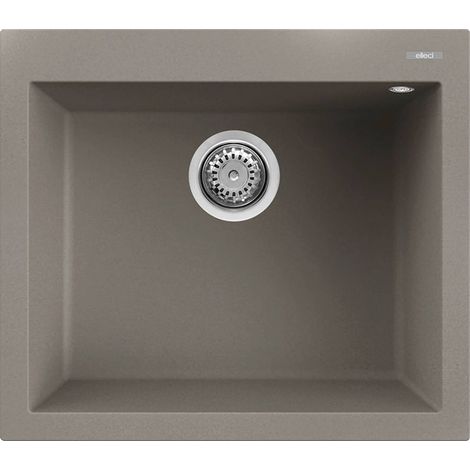 Lavello Elleci Incasso 1 vasca 57x50 Quadra 105 Keratek Plus Grigio Dove Grey LKQ10593 (1/2)