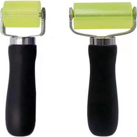 Longziming - Kit de 2 rouleaux de pression – Rouleau à papier peint en silicone 30 et 50 mm – Rouleau à joints pour papier peint, PVC et plastique – Résistant à l'usure, roulement fluide et résistant (1/5)