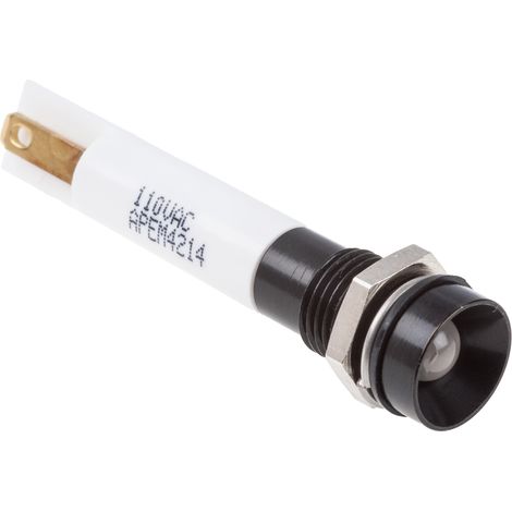 Voyant LED lumineux Blanc RS PRO, dia. 8mm, 110V c.a., IP67 ( Prix pour 1 ) (1/2)