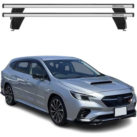 OMAC Dachträger Querträger Alu für Subaru Levorg 2015-2020 – Abschließbar – T-Nut – City-Crash-getestet – Max. 75 kg Silber (1/5)