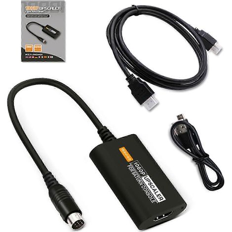 Convertisseur compatible HDMI, entrée S-Vidéo, adaptateur HDTV pour console de jeux Sega Saturn (1/4)