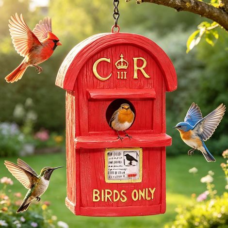 Vogelhaus im Briefkasten-Design, wetterfest, für kleine Vögel