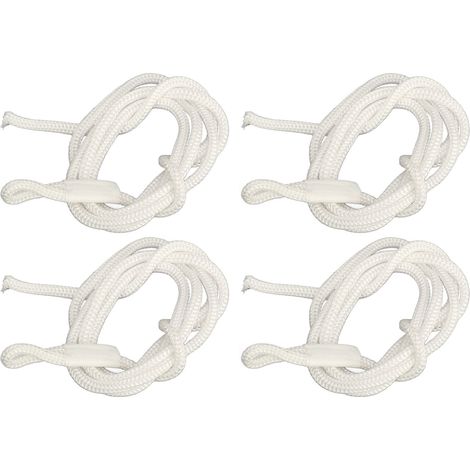 4 pièces ligne de quai 1.5m de Long haute résistance Polyester résistance à l'usure bateau pare-chocs cordes pour Marine blanc. (1/4)