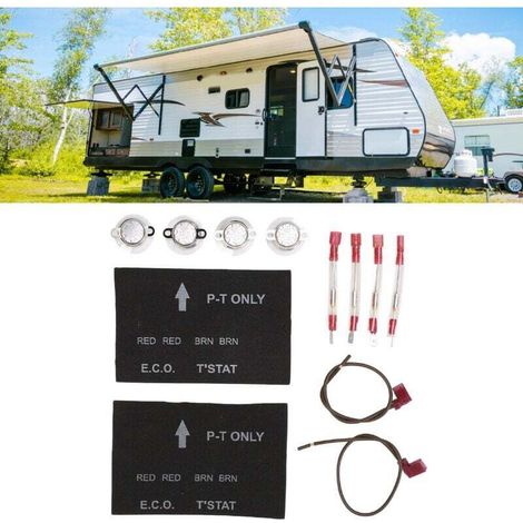 2 Sets RV Water Heater Thermal Cutoff with ECO Thermostat Assembly Kit Enhanced Safety Replacement for Atwood 91447 93866--