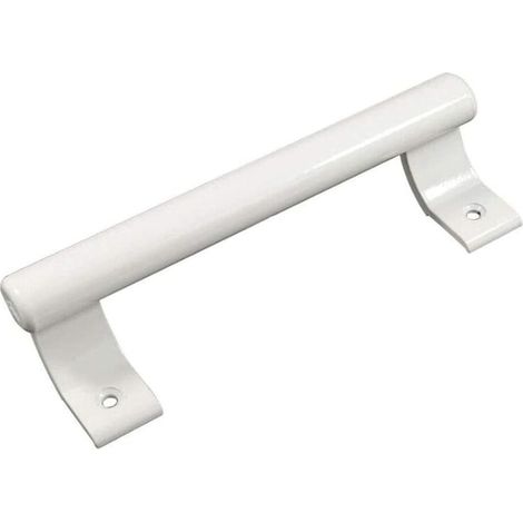 Poignée de porte coulissante KkvoGmle, blanc, 200mm x 25mm, 135g, pour tirage et poussée, finition mate, fixation robuste, usage intérieur. (1/5)