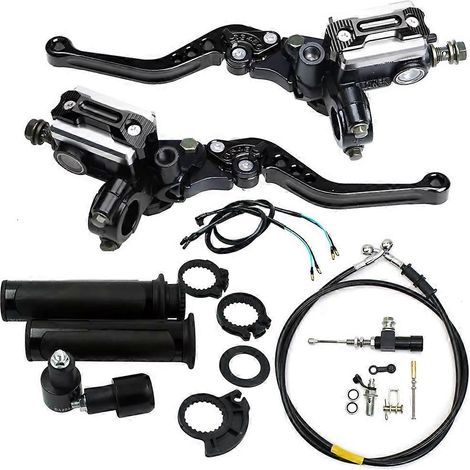 Kit de embrague hidráulico para motocicleta, manetas de freno, depósito de cilindro maestro con empuñadura y manguera de freno para Motocross Vento Pulsar (1/5)