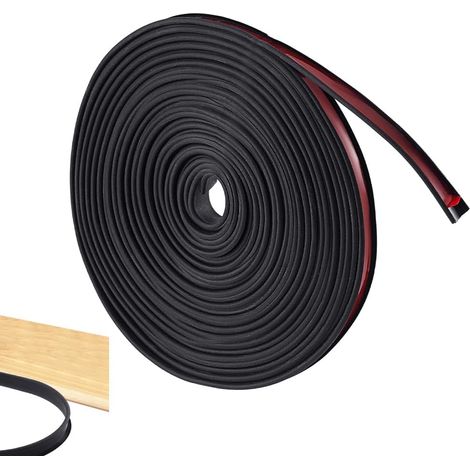 Black U Shape Edge Banding 10m TPE Self Adhesive Edge Protector for Shelf Cabinet Table Furniture Restoration Internal Dimensions: 9mm (1/5)