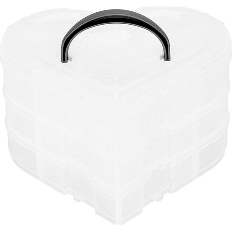 Boîte de Rangement Coeur pour Bijoux DIY - Organisateur Transparent en Plastique pour Créations Artistiques (1/5)