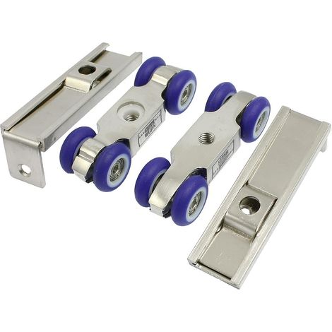2 Stück Blau Kunststoff 4 Räder Kleiderschrank Schiebetür Rollensatz (6fb1d0c4b9aa26b4f309ec6f764...