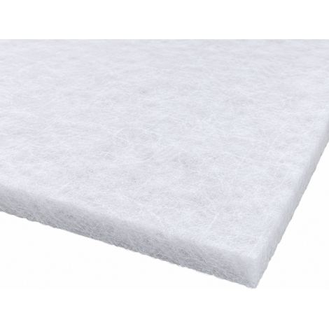 Filterwatte 50x50x2,5cm - Weiße Filtermatte Mechanisches Filtermaterial