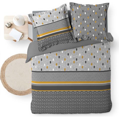 Housse couette + taies 220 x 240 cm Pop et chic (1/4)