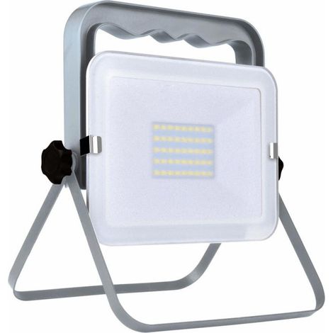 Projecteur LED Mirano sur pied 30W argenté-blanc (1/3)