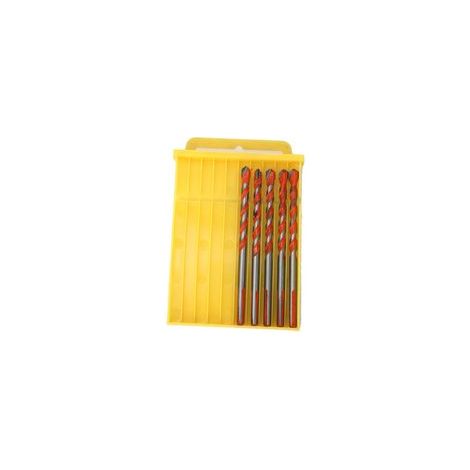 Juego de 5 brocas de 6 mm con cabeza de aleación multifuncional y vástago triangular para taladrar agujeros en paredes de madera. (1/5)