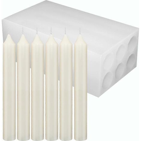 Moule à bougie pilier en silicone à 6 trous pour la fabrication de bougies DIY, forme cylindrique polyvalente (1/5)