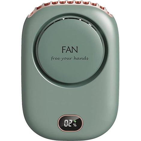 Ventilateur de cou portable – 3 vitesses, mains libres, sans pales, design à suspendre – Batterie 2000 mAh, indicateur de charge – Ventilateur de cou personnel (1/4)