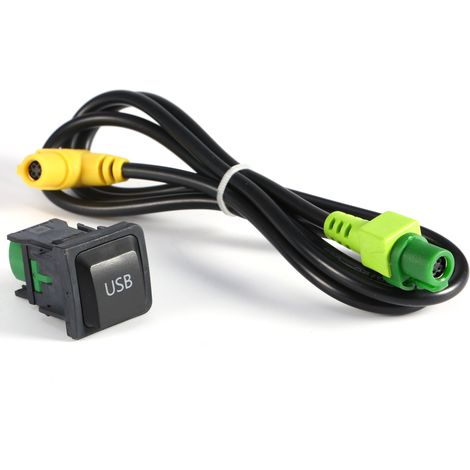 Câble USB 100 cm pour autoradio RCD510 RNS315 VW Golf 5 6 Jetta Sagitar (1/5)