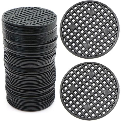 Grille Pour Pot De Fleurs - Maille Filet Noir En Plastique Haute Densité - Pour Canalisations De Jardin Et Drainage - Lot De 100 (1/5)