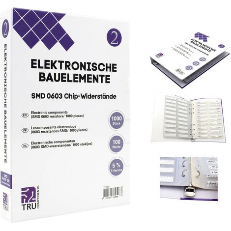 TRU COMPONENTS TC-6869404 TC-6869404 Raccoglitore SMD 0603 0.1 W 5 % 1000 Parti (1/3)
