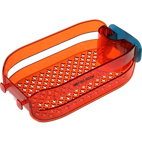 Support Pour Évier - Porte-Éponge Et Porte-Objets 2-en-1 - Fixation Sur Robinet 21 À 30 Mm - PP - 21 X 10 Cm (1/3)
