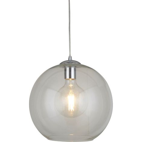Searchlight Balls - Suspension à 1 lumière, chrome, abat-jour en verre, E27 (1/3)