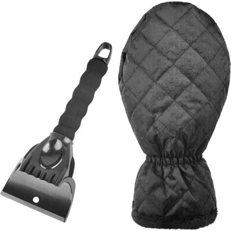 BUNTHAUS Grattoir à Glace avec Gant pour Pare-Brise de Voiture pour Le dégivrage et l'enlèvement de la Neige (1/4)