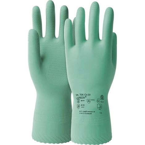 Guanto chimico Lapren 706 taglia 9 verde EN 388.EN 374 PSA III HONEYWELL (Per 10)