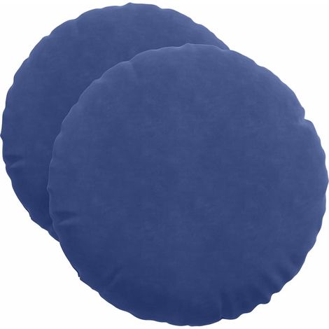 Maison Exclusive - Sitzkissen 2 pcs Polizeiblau Ø50 x 19 cm Samt