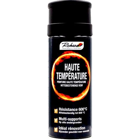 Aérosol haute température 600°C RICHARD multi-supports NOIR 400 ml (1/2)