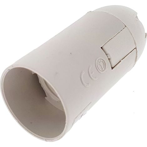 Portalamparas rosca Edison E14 liso blanco (1/2)