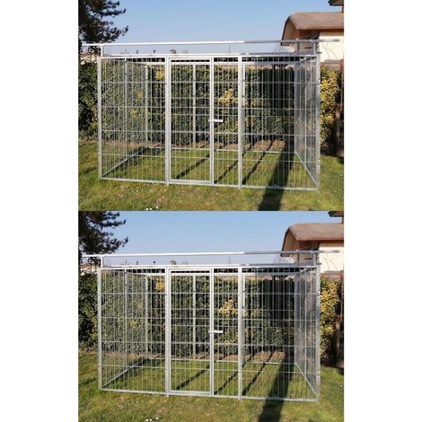 2 box per cani predisposizione alla copertura zincato ciascuno da 300x200x altezza 180 cm (1/5)