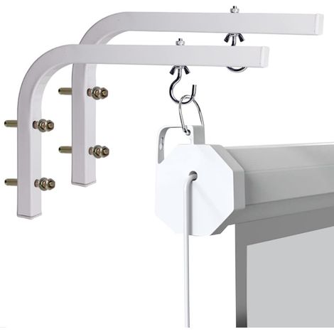 Universel Support Mural Support de Plafond pour projecteur Supports en L pour écran de projecteur Cintres pour écrans de Projection avec Crochet pour projecteurs Domestique et écrans de cinéma