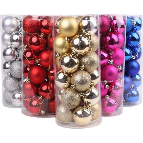 EVAGO 24 Stück bruchsichere Kunststoff-Weihnachtskugeln, Christbaumschmuck, Dekoration für Weihnachtsbäume, Hochzeiten, Partys und Zuhause (1/3)