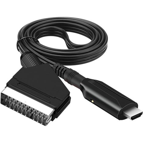 Scart to HDMI Cable - Scart to HDMI Adapter - All in One Scart to HDMI 1080p/720p Audio Video Converter