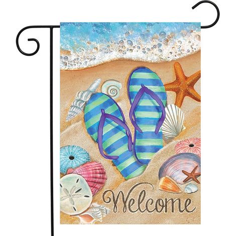 Drapeau De Jardin Double Face - 30 X 45 Cm - Tissu Polyester Simili Toile De Jute - Résistant Aux Intempéries Et Aux UV - Pour Extérieur Jardin Pelouse Cour (1/5)