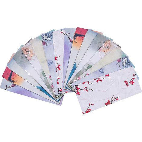 Lot de 20 enveloppes à lettres de style traditionnel chinois, en papier épais-24.1X11X1CM-Random Color